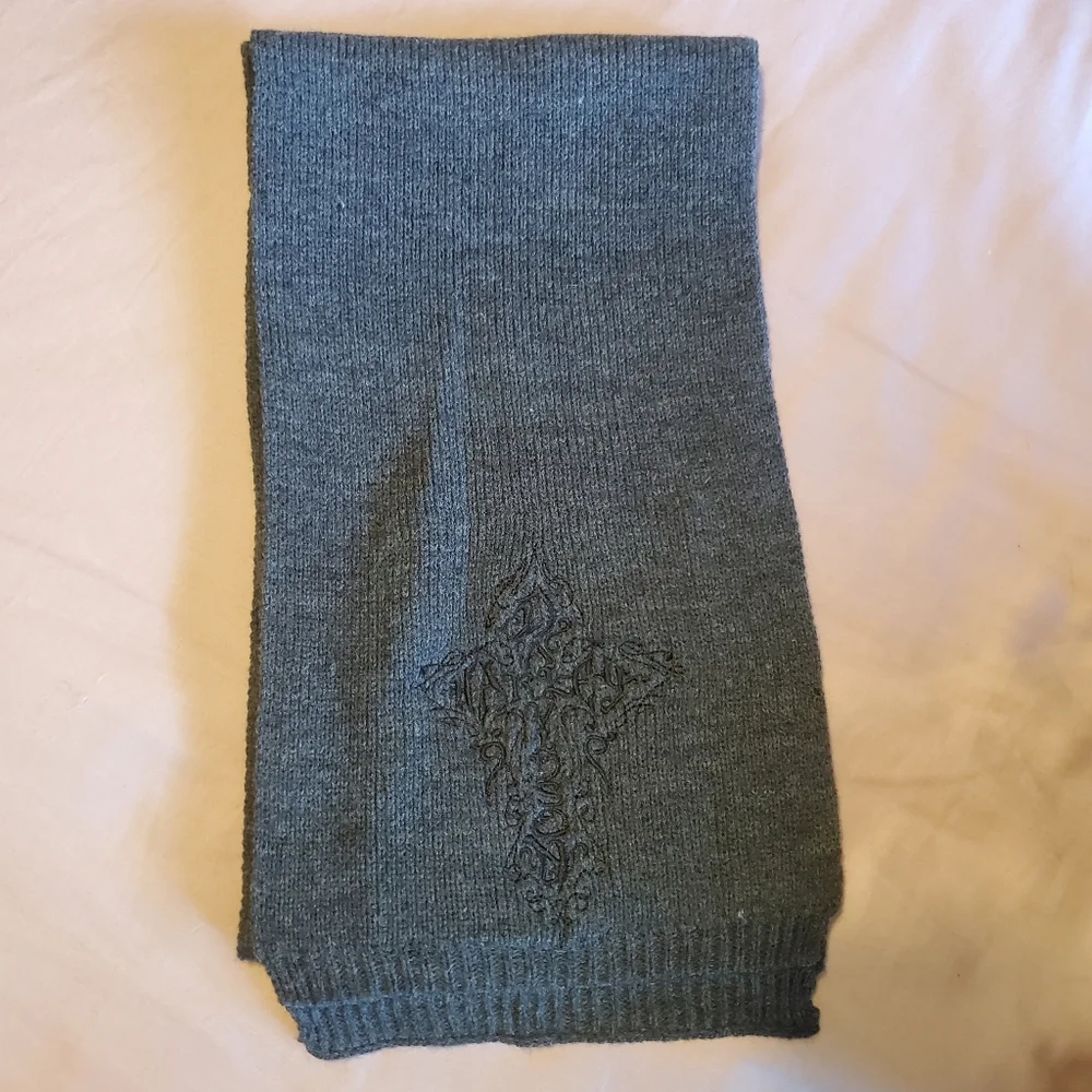 Mens Harley Davidson gray Knit scarf